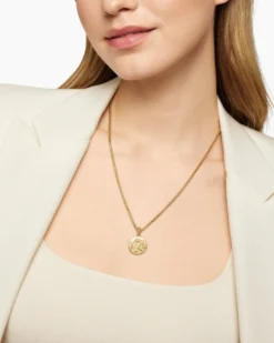 Libra Amulet 18K Yellow Gold with Diamonds, 19mm