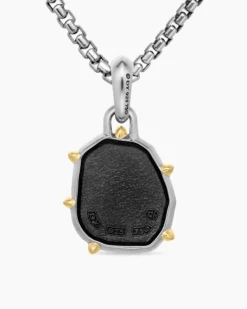 Libra Amulet Sterling Silver with 18K Yellow Gold, 23mm