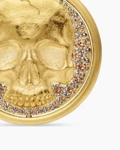 Life and Death Duality Amulet 18K Yellow Gold with Diamonds, 24mm