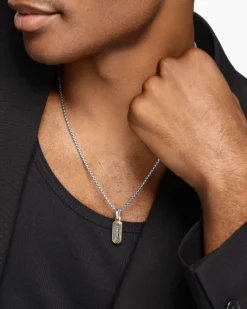Love Amulet Sterling Silver with 14K Yellow Gold, 22mm