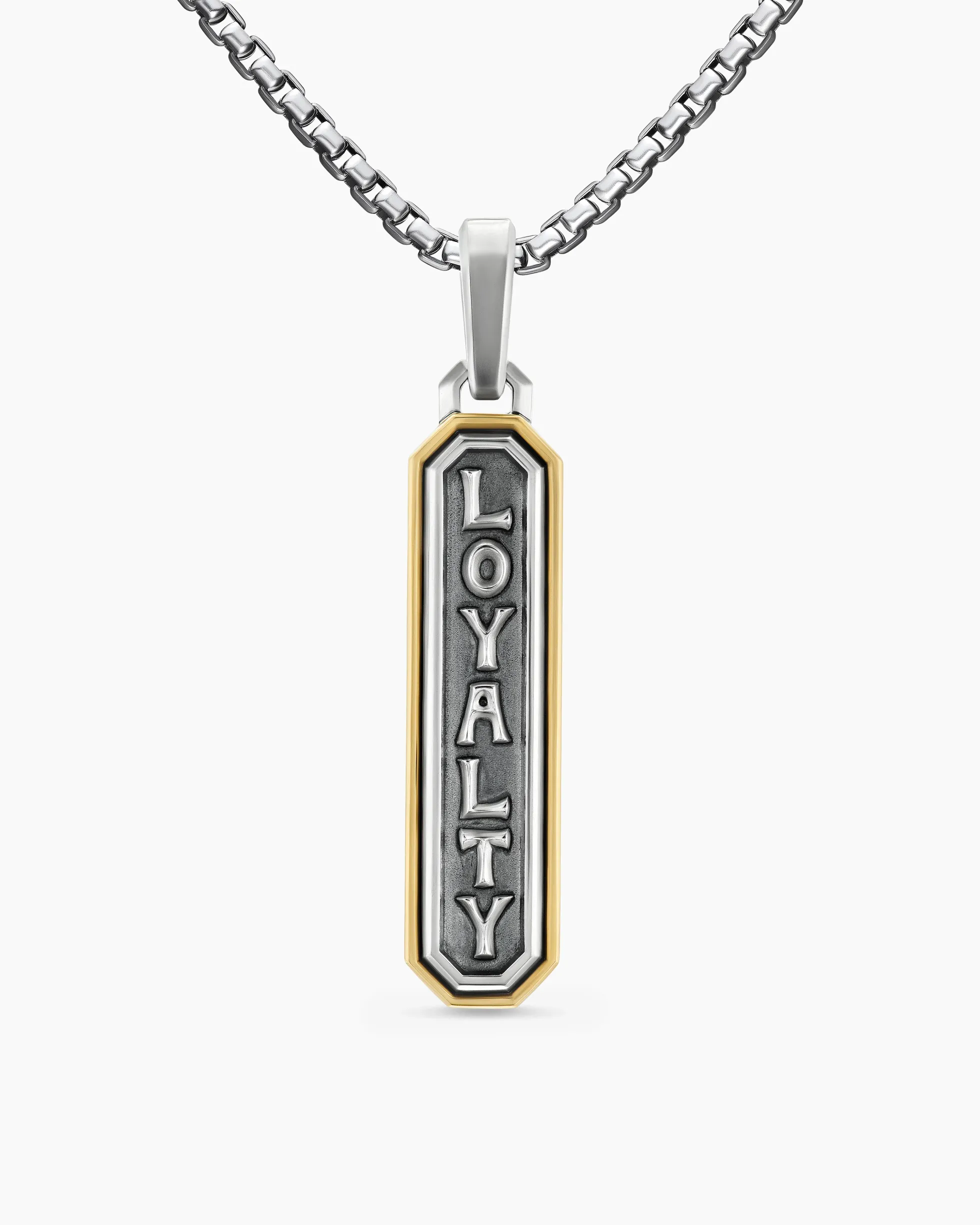 Loyalty Amulet Sterling Silver with 14K Yellow Gold, 35mm