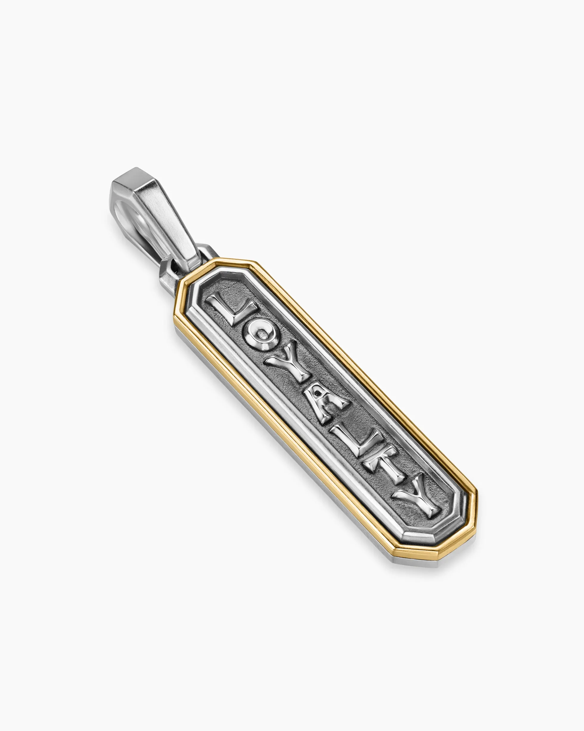 Loyalty Amulet Sterling Silver with 14K Yellow Gold, 35mm