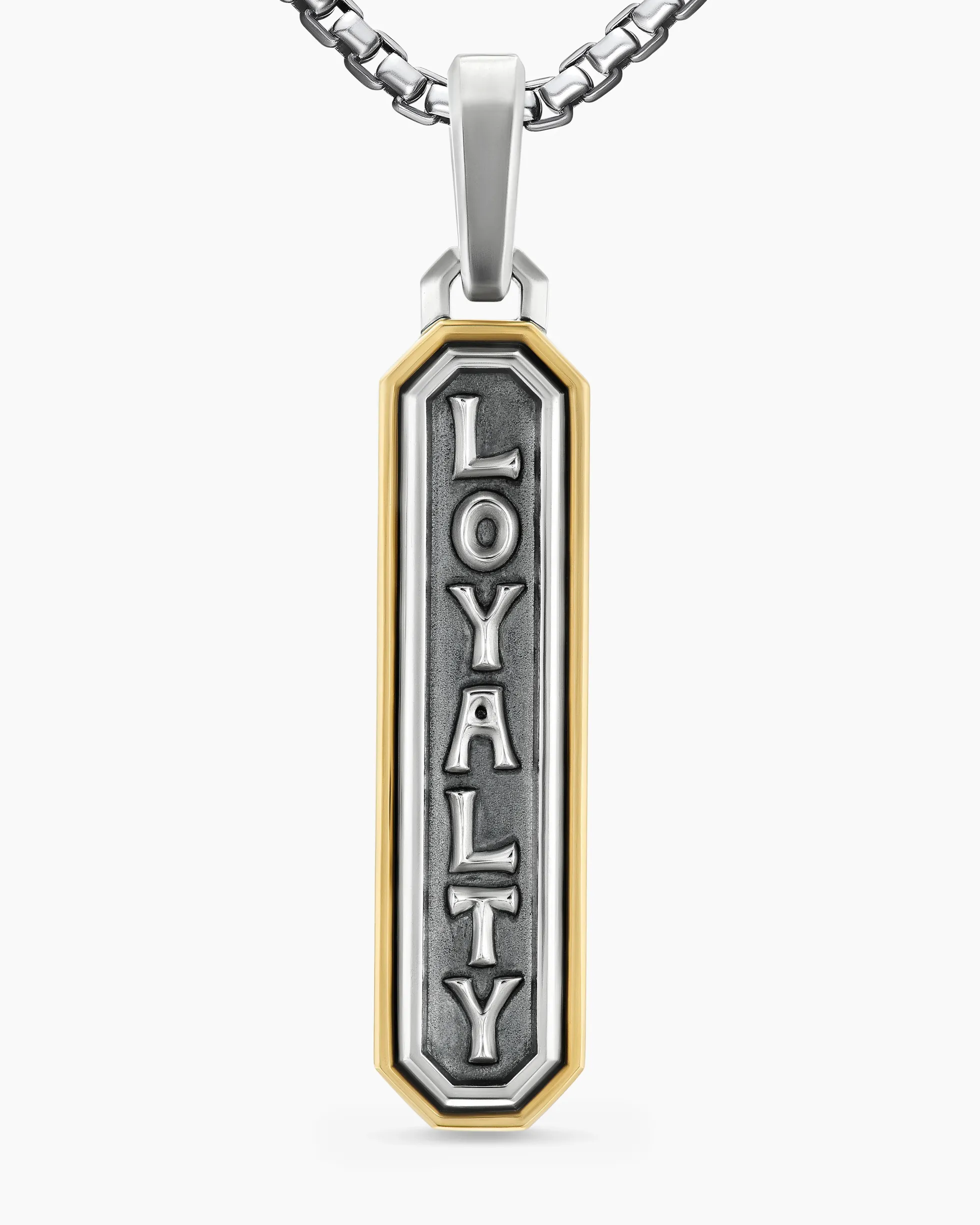 Loyalty Amulet Sterling Silver with 14K Yellow Gold, 35mm