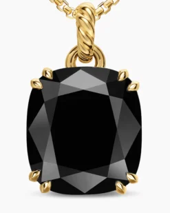 Marbella Pendant 18K Yellow Gold with Black Onyx, 22mm