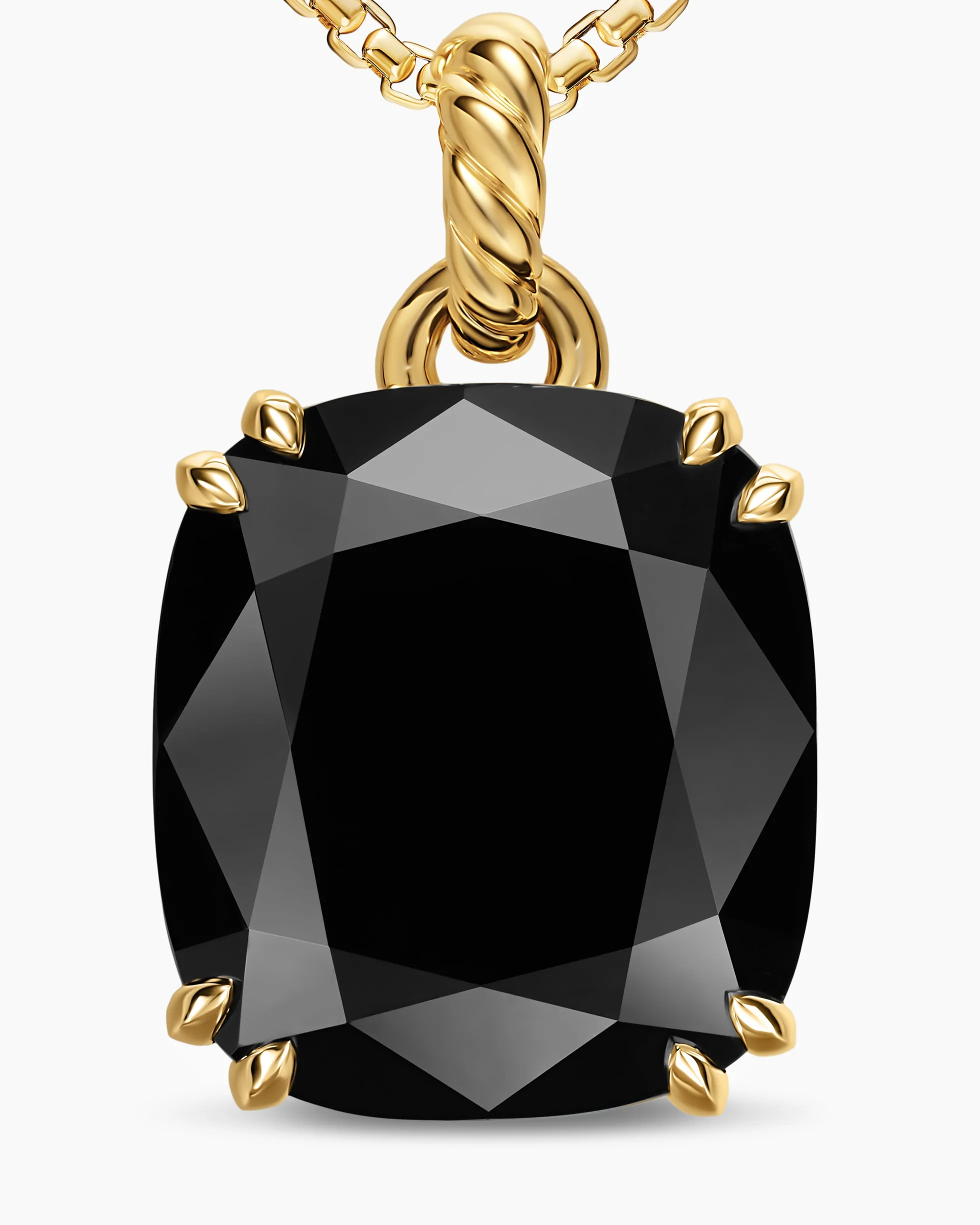 Marbella Pendant 18K Yellow Gold with Black Onyx, 22mm