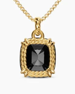 Marbella Pendant 18K Yellow Gold with Black Onyx, 22mm