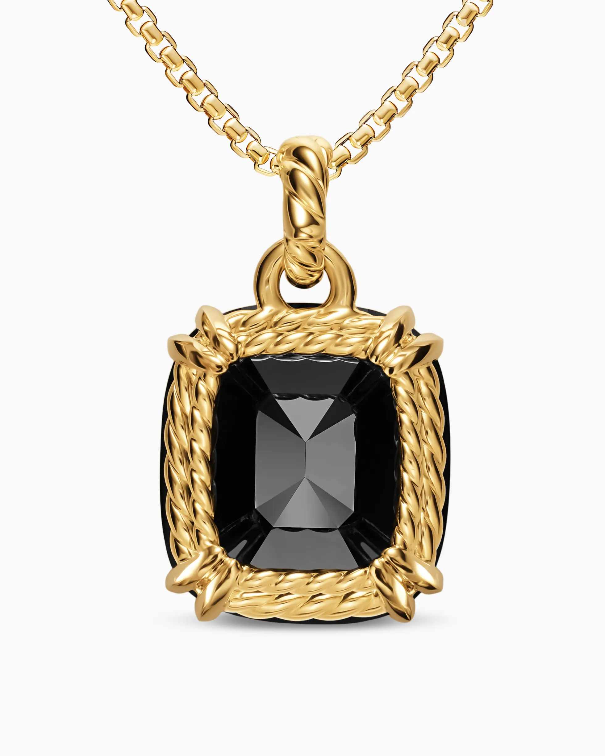 Marbella Pendant 18K Yellow Gold with Black Onyx, 22mm
