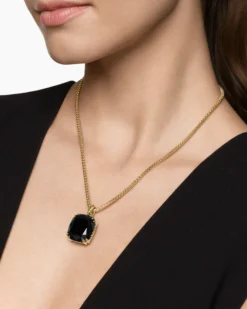 Marbella Pendant 18K Yellow Gold with Black Onyx, 22mm