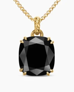 Marbella Pendant 18K Yellow Gold with Black Onyx, 22mm