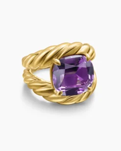 Marbella Ring 18K Yellow Gold with Amethyst, 20mm