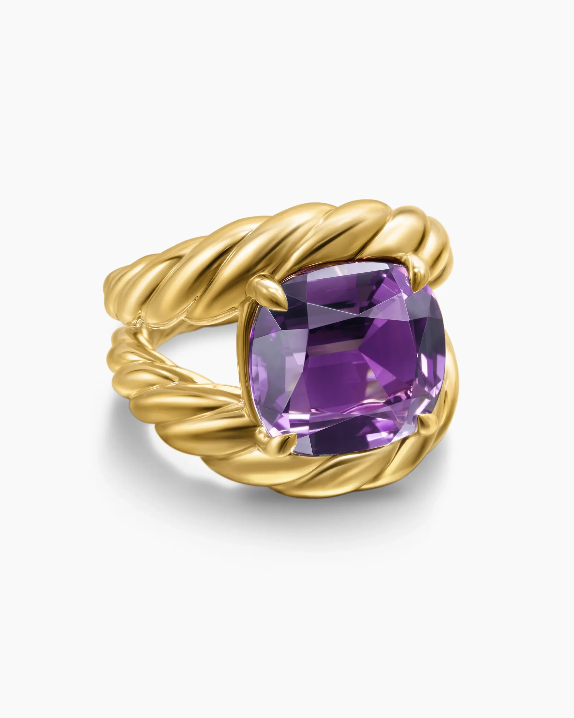 Marbella Ring 18K Yellow Gold with Amethyst, 20mm