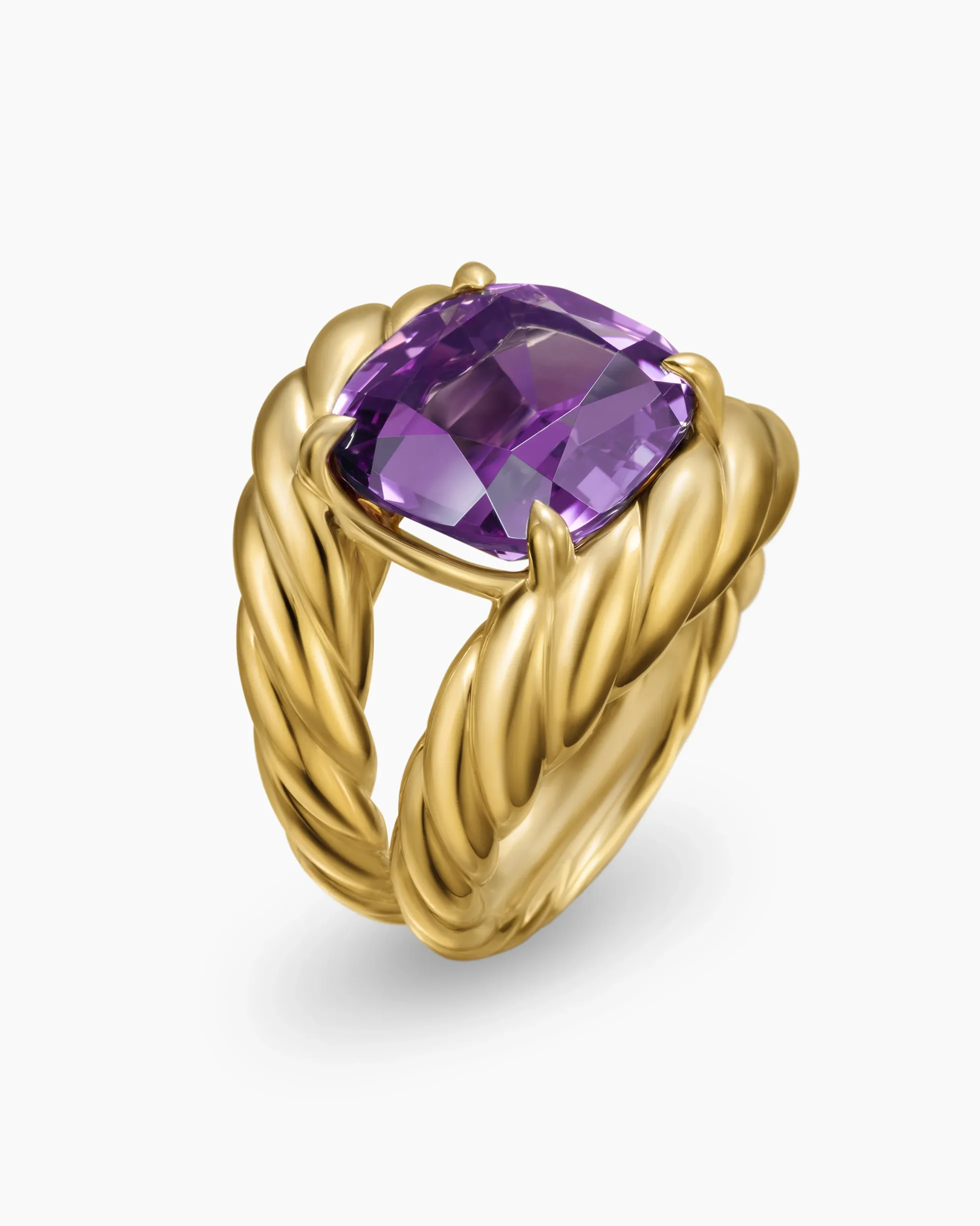 Marbella Ring 18K Yellow Gold with Amethyst, 20mm