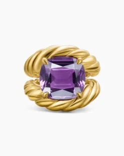 Marbella Ring 18K Yellow Gold with Amethyst, 20mm