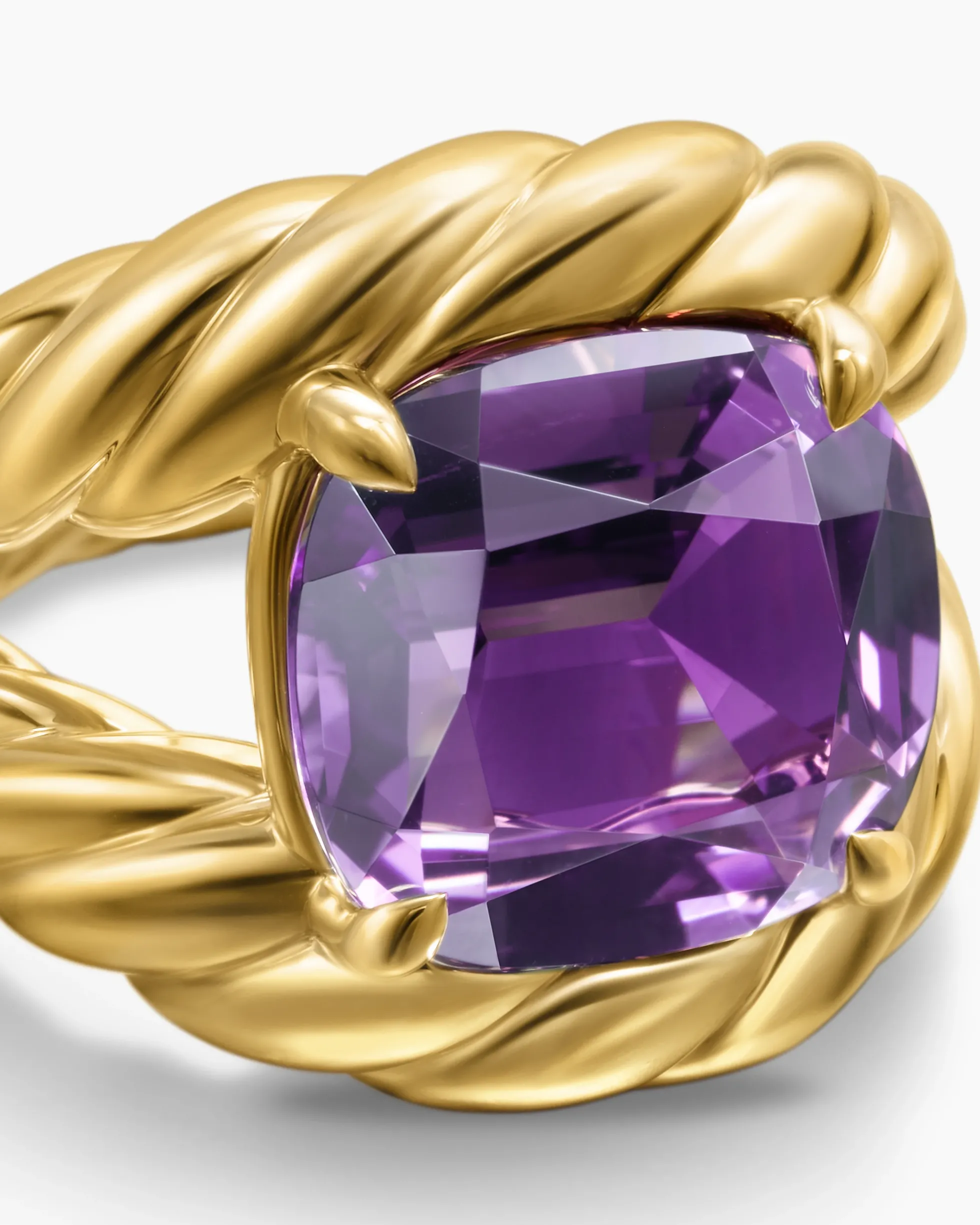 Marbella Ring 18K Yellow Gold with Amethyst, 20mm