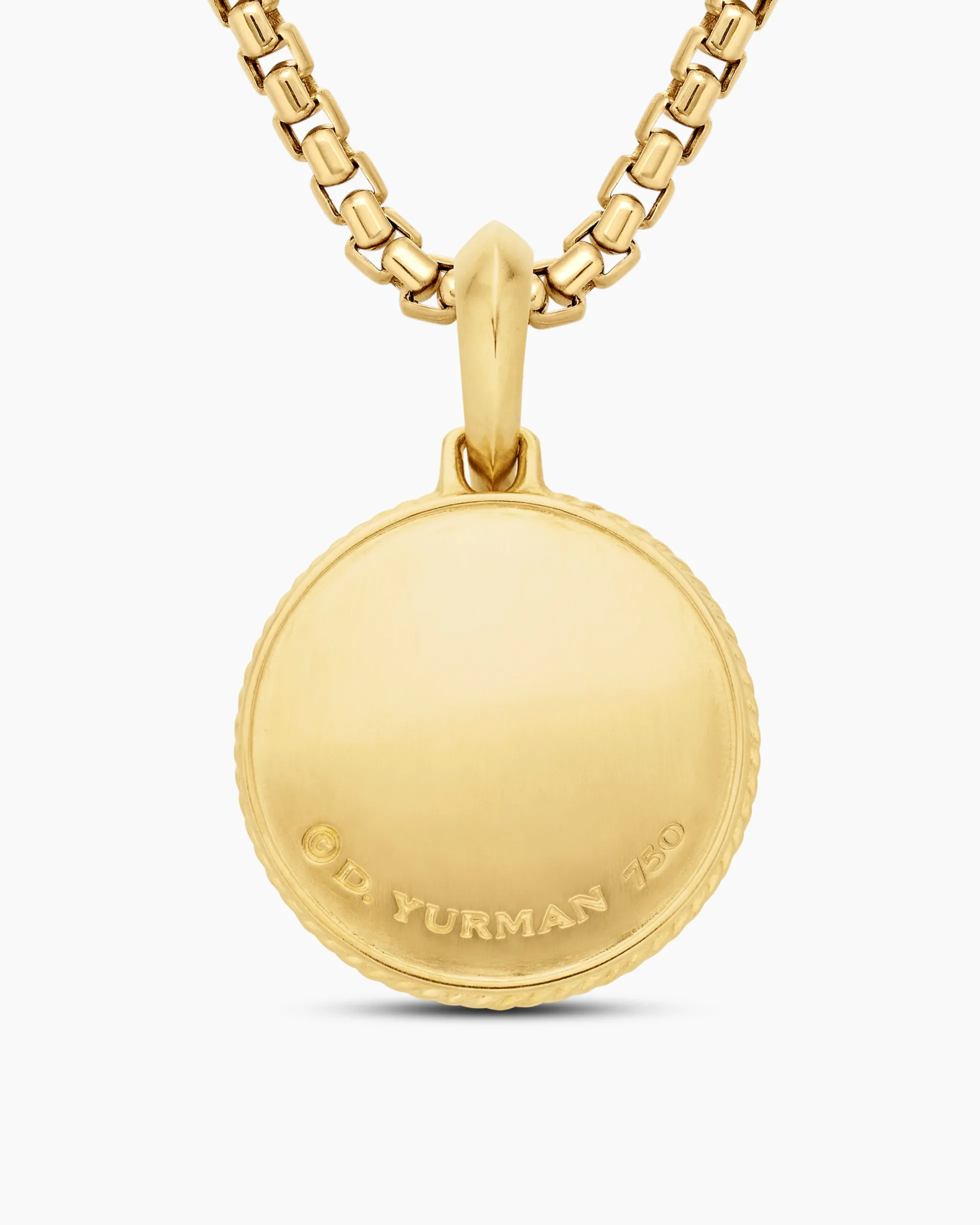 Maritime® Compass Amulet 18K Yellow Gold with Center Diamond, 20mm