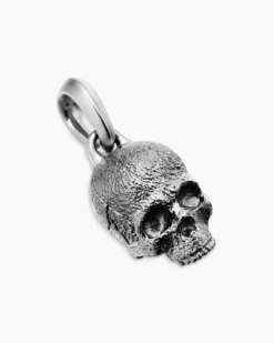 Memento Mori Skull Amulet Sterling Silver, 16mm