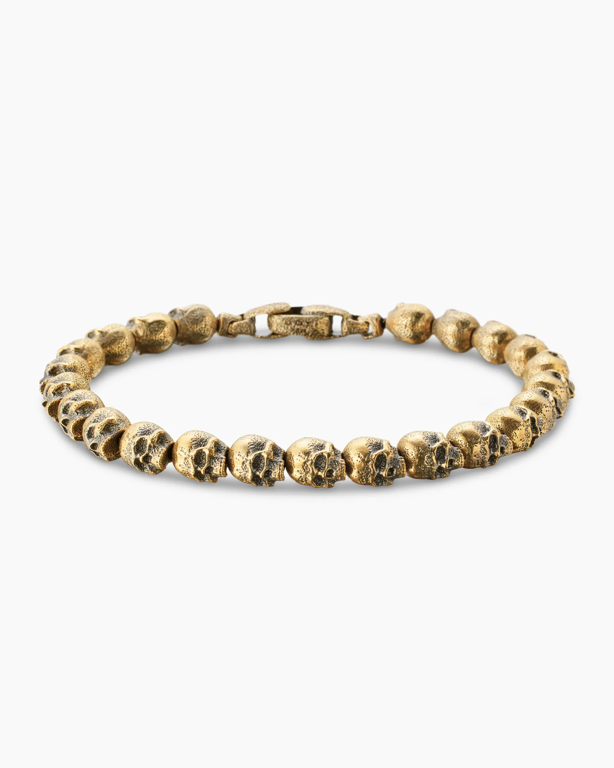 Memento Mori Skull Bracelet 18K Yellow Gold, 6mm