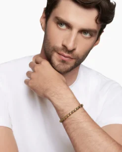 Memento Mori Skull Bracelet 18K Yellow Gold, 6mm