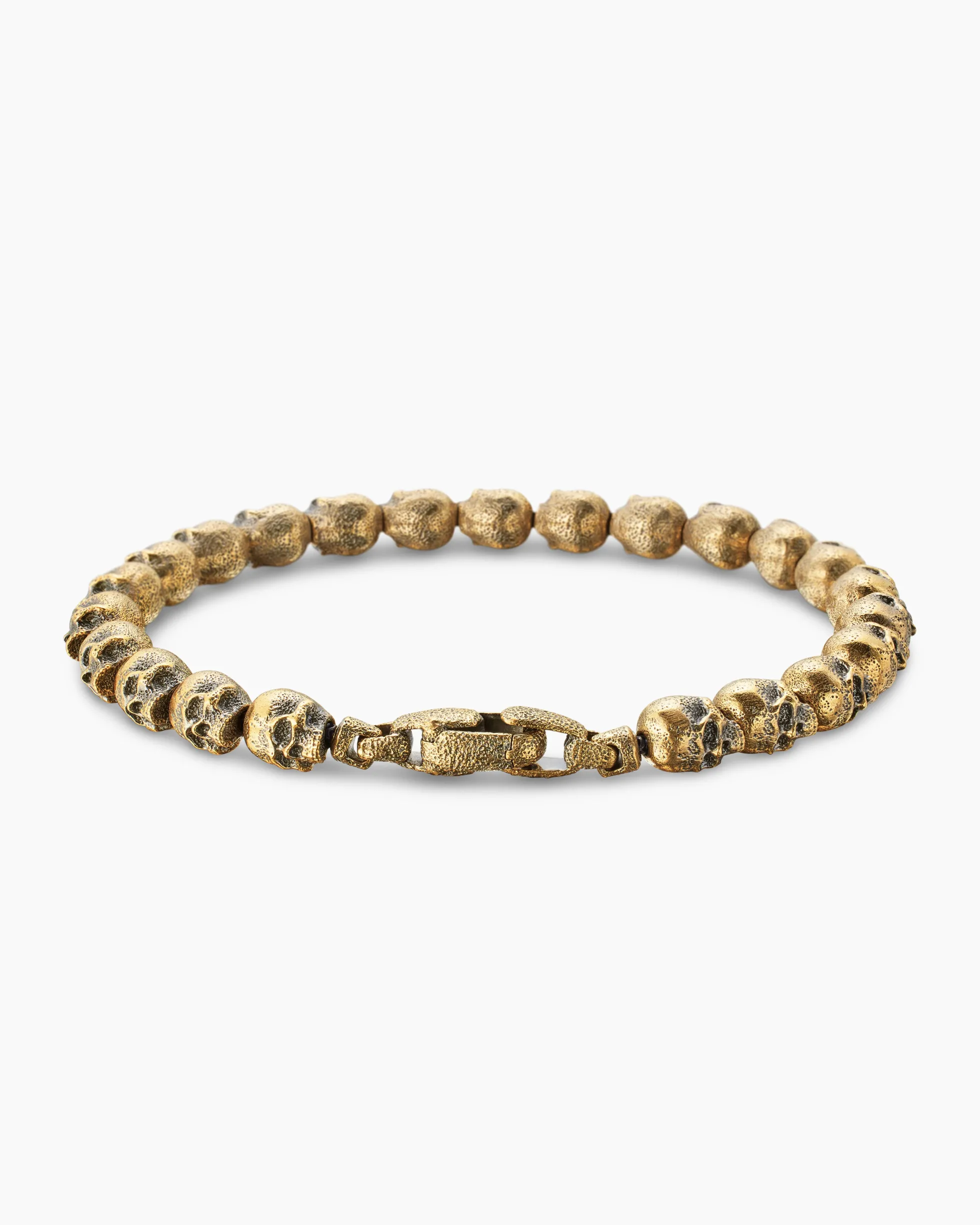 Memento Mori Skull Bracelet 18K Yellow Gold, 6mm