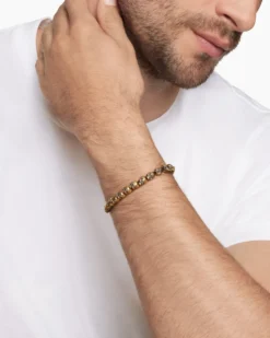 Memento Mori Skull Bracelet 18K Yellow Gold, 6mm