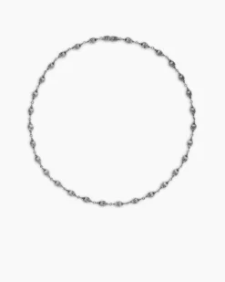 Memento Mori Skull Necklace Sterling Silver, 9mm