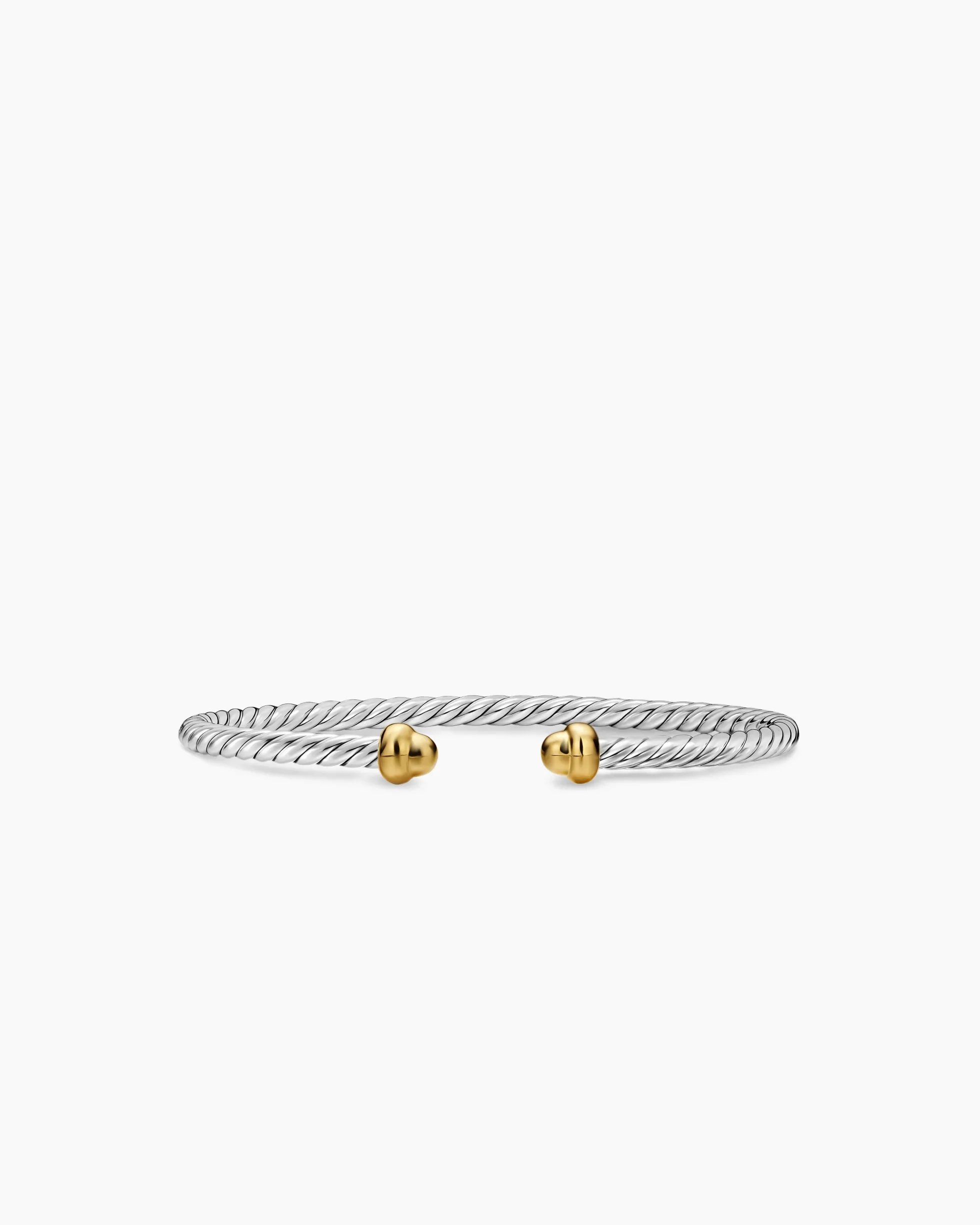 Micro Cable Flex® Teen Bracelet Sterling Silver with 14K Yellow Gold, 2.6mm