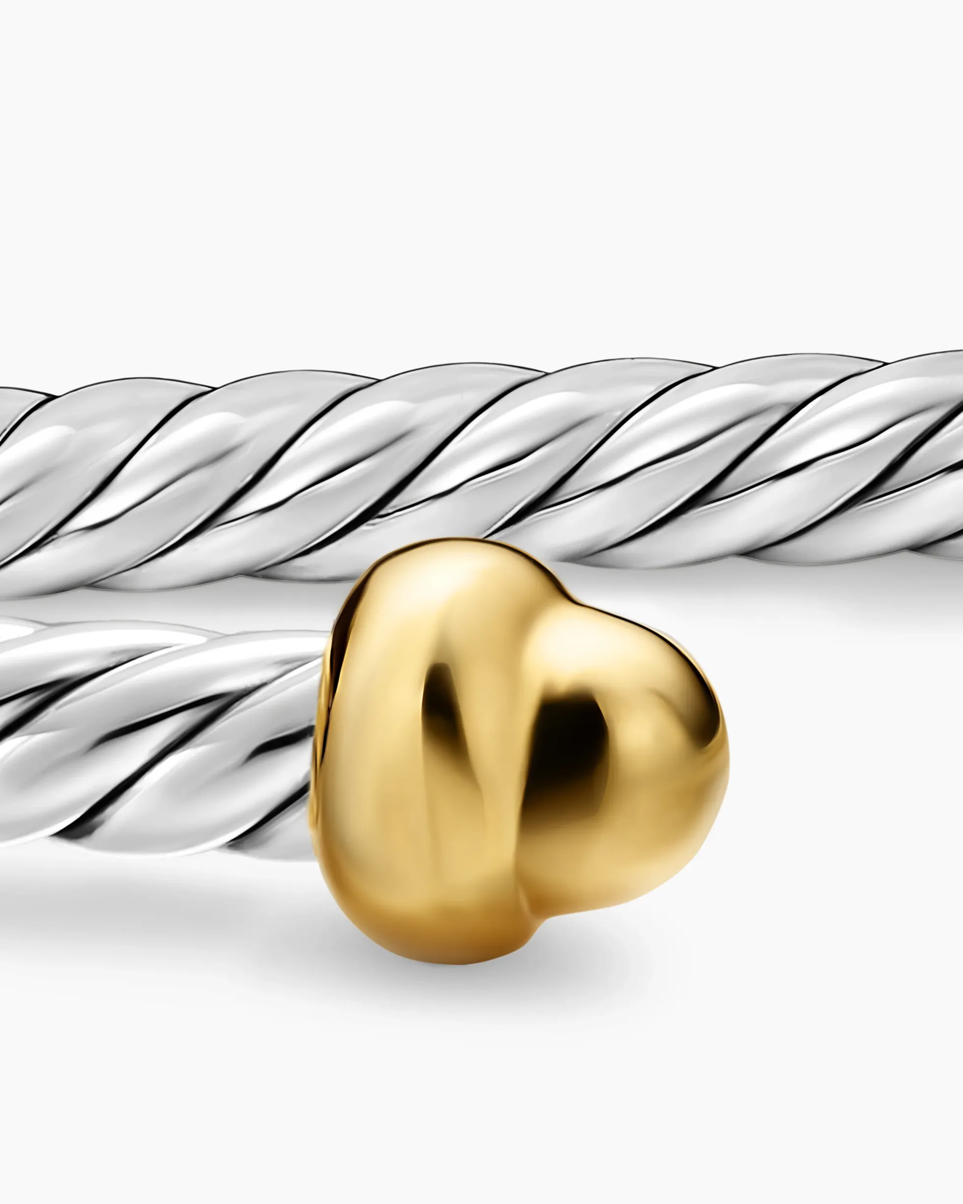 Micro Cable Flex® Teen Bracelet Sterling Silver with 14K Yellow Gold, 2.6mm