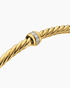 Micro Cablespira® Flex Center Station Bracelet 18K Yellow Gold, 2.6mm
