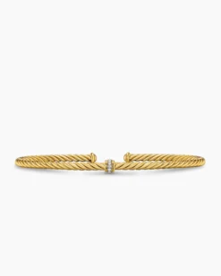 Micro Cablespira® Flex Center Station Bracelet 18K Yellow Gold, 2.6mm
