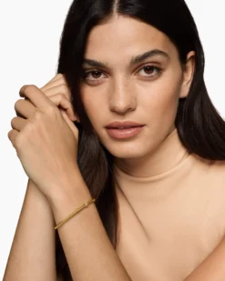 Micro Cablespira® Flex Center Station Bracelet 18K Yellow Gold, 2.6mm