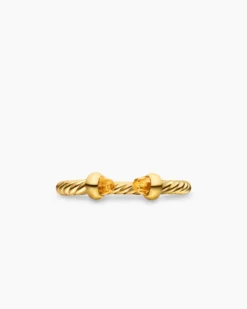 Micro Cablespira® Flex Open Ring 18K Yellow Gold with Citrine, 2.5mm