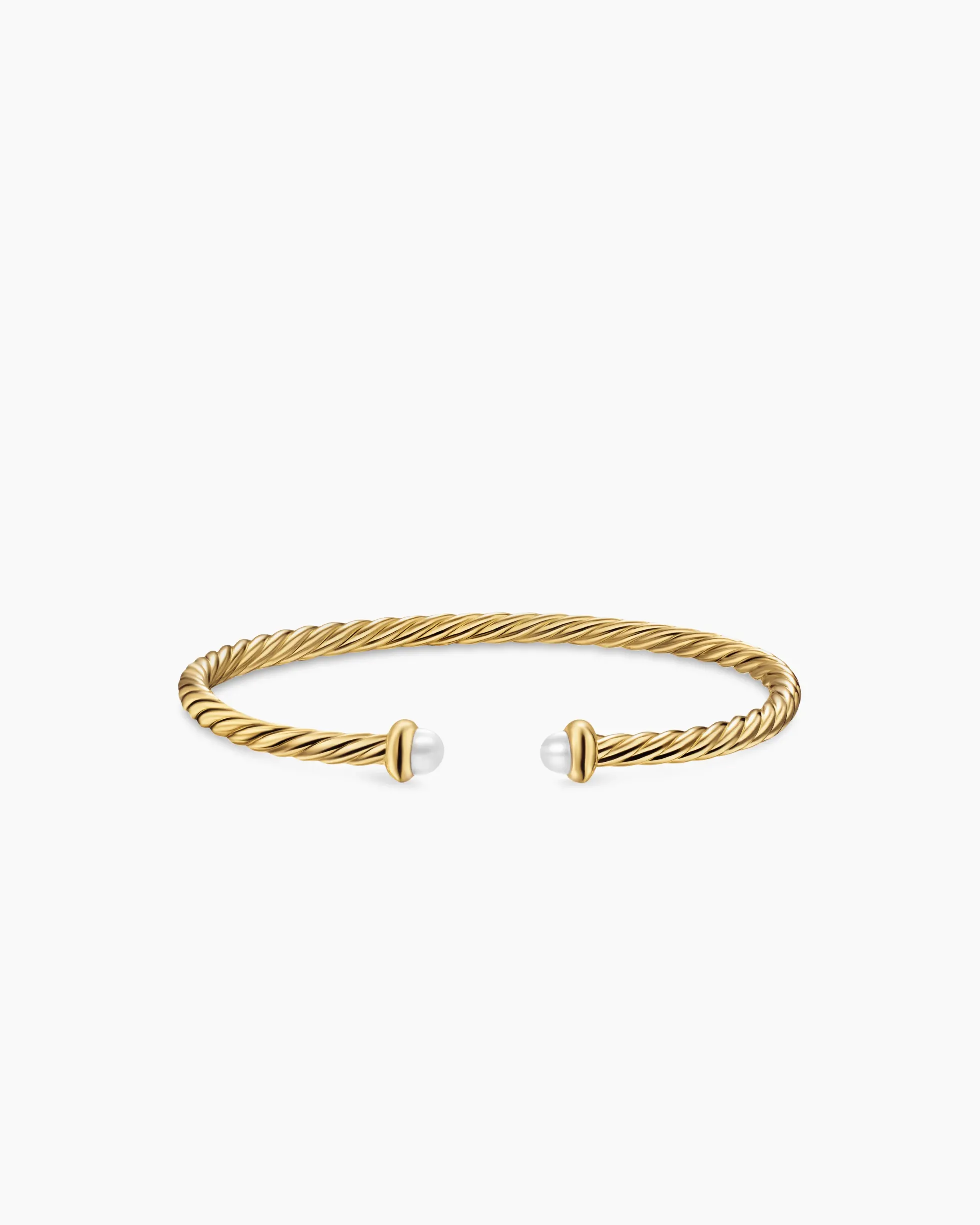 Micro Cablespira® Flex Teen Bracelet 18K Yellow Gold with Pearls, 2.6mm