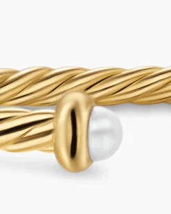 Micro Cablespira® Flex Teen Bracelet 18K Yellow Gold with Pearls, 2.6mm