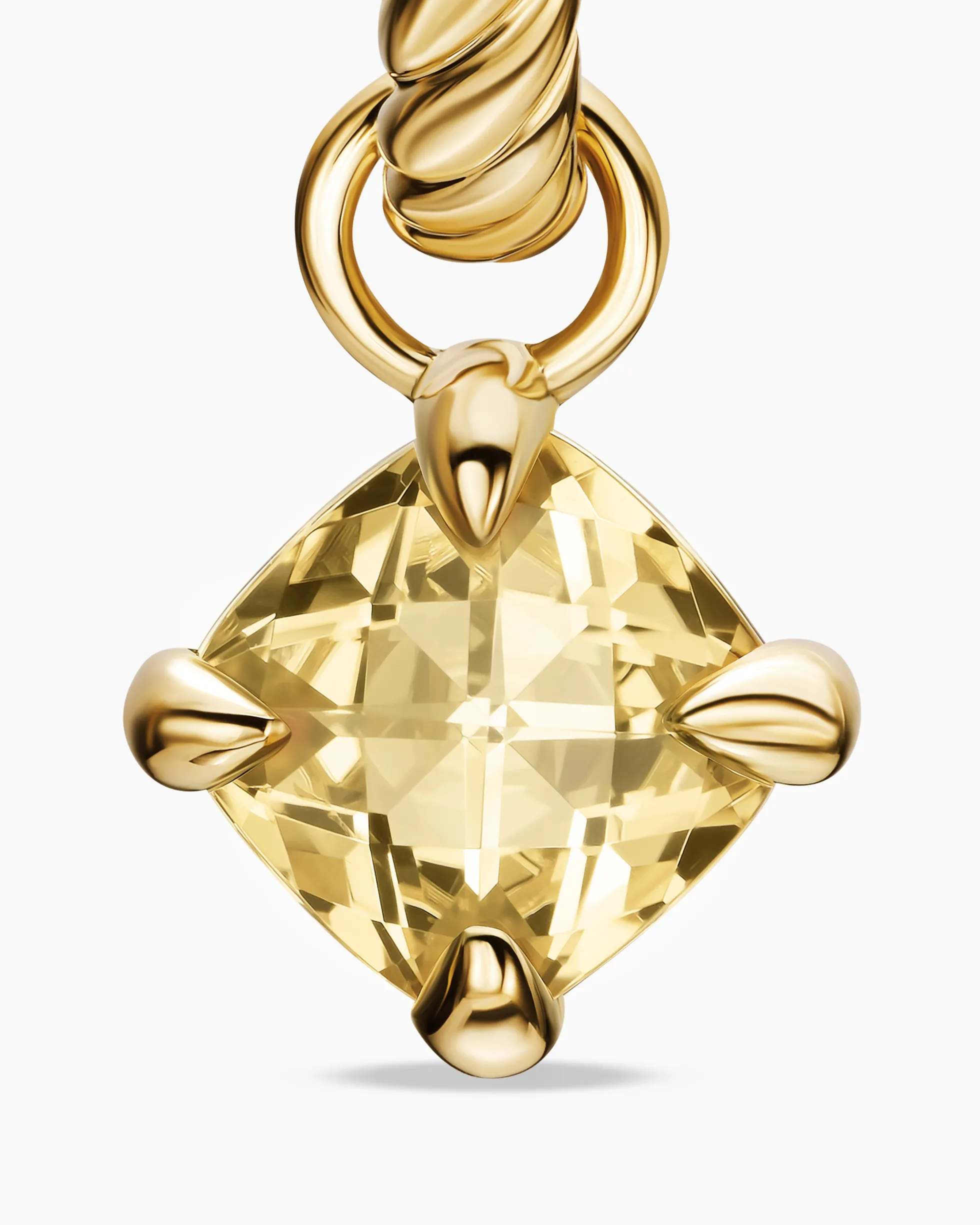 Micro Chatelaine® Drop Earrings 18K Yellow Gold with Champagne Citrine, 5mm