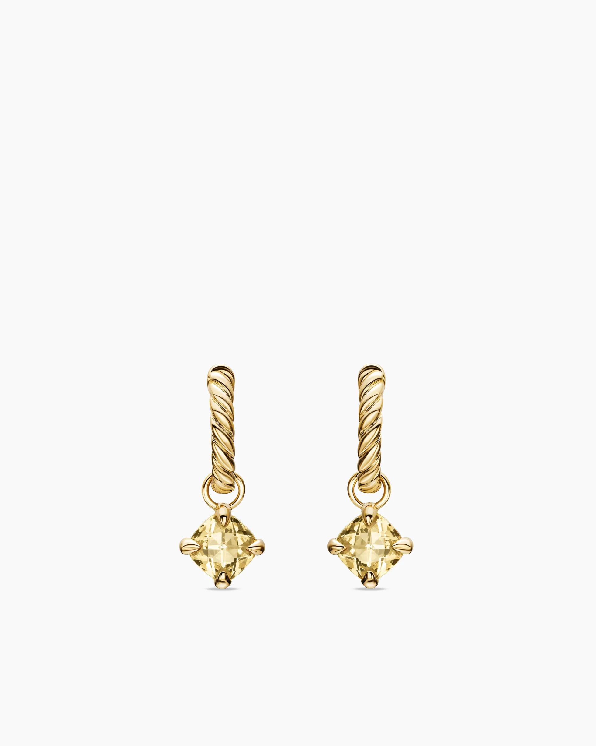 Micro Chatelaine® Drop Earrings 18K Yellow Gold with Champagne Citrine, 5mm