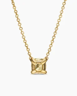 Micro Chatelaine® Pendant Necklace 18K Yellow Gold with Champagne Citrine, 5mm
