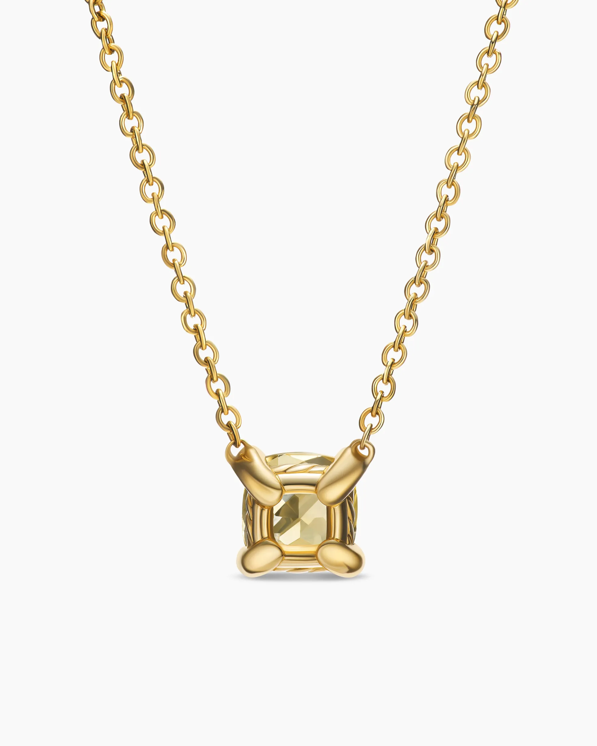Micro Chatelaine® Pendant Necklace 18K Yellow Gold with Champagne Citrine, 5mm