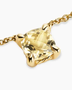 Micro Chatelaine® Pendant Necklace 18K Yellow Gold with Champagne Citrine, 5mm