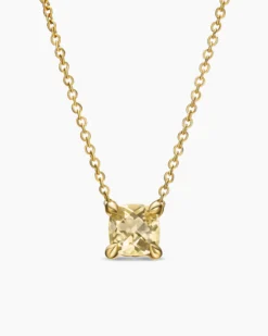 Micro Chatelaine® Pendant Necklace 18K Yellow Gold with Champagne Citrine, 5mm