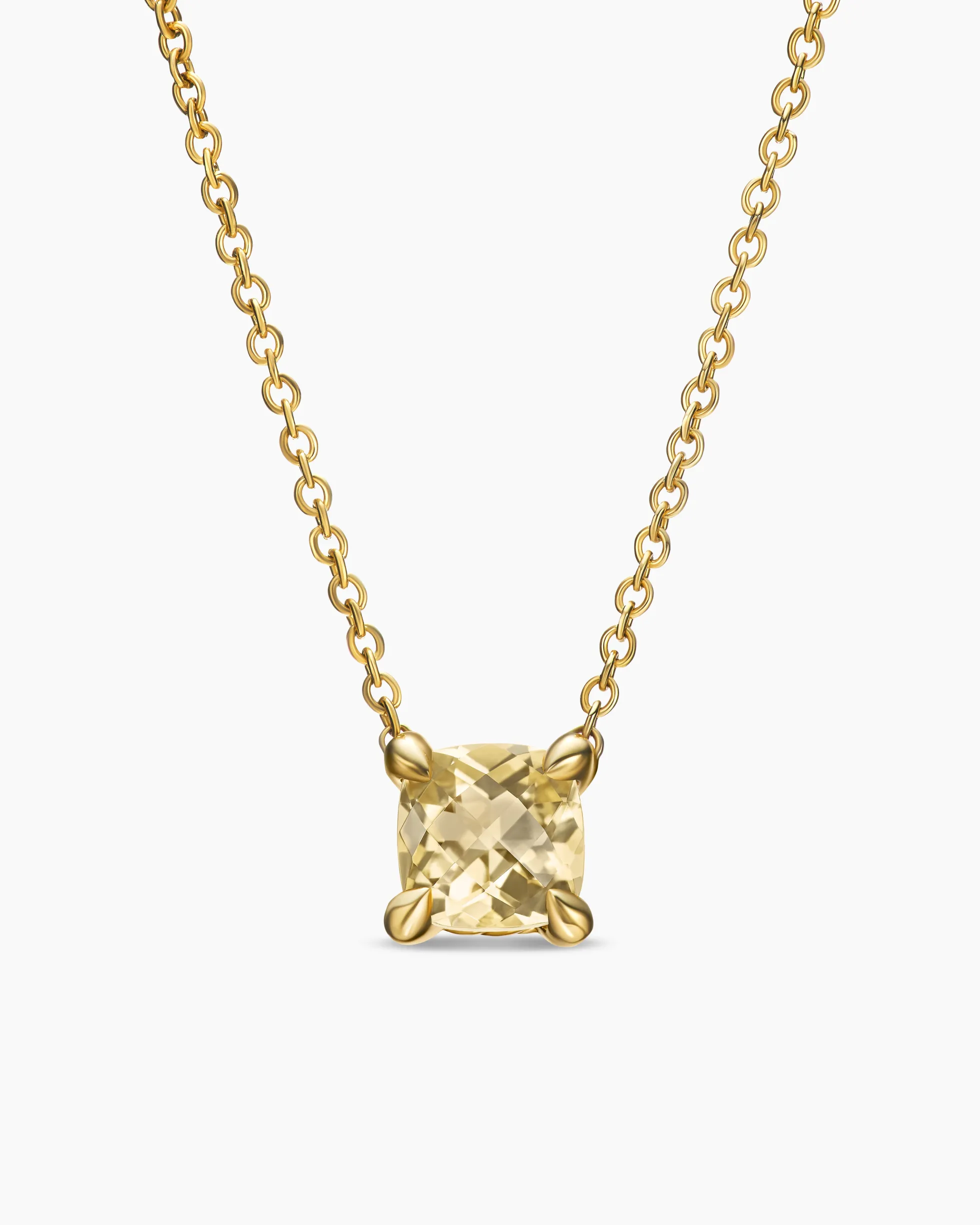 Micro Chatelaine® Pendant Necklace 18K Yellow Gold with Champagne Citrine, 5mm