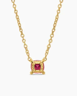 Micro Chatelaine® Pendant Necklace 18K Yellow Gold with Ruby, 4mm