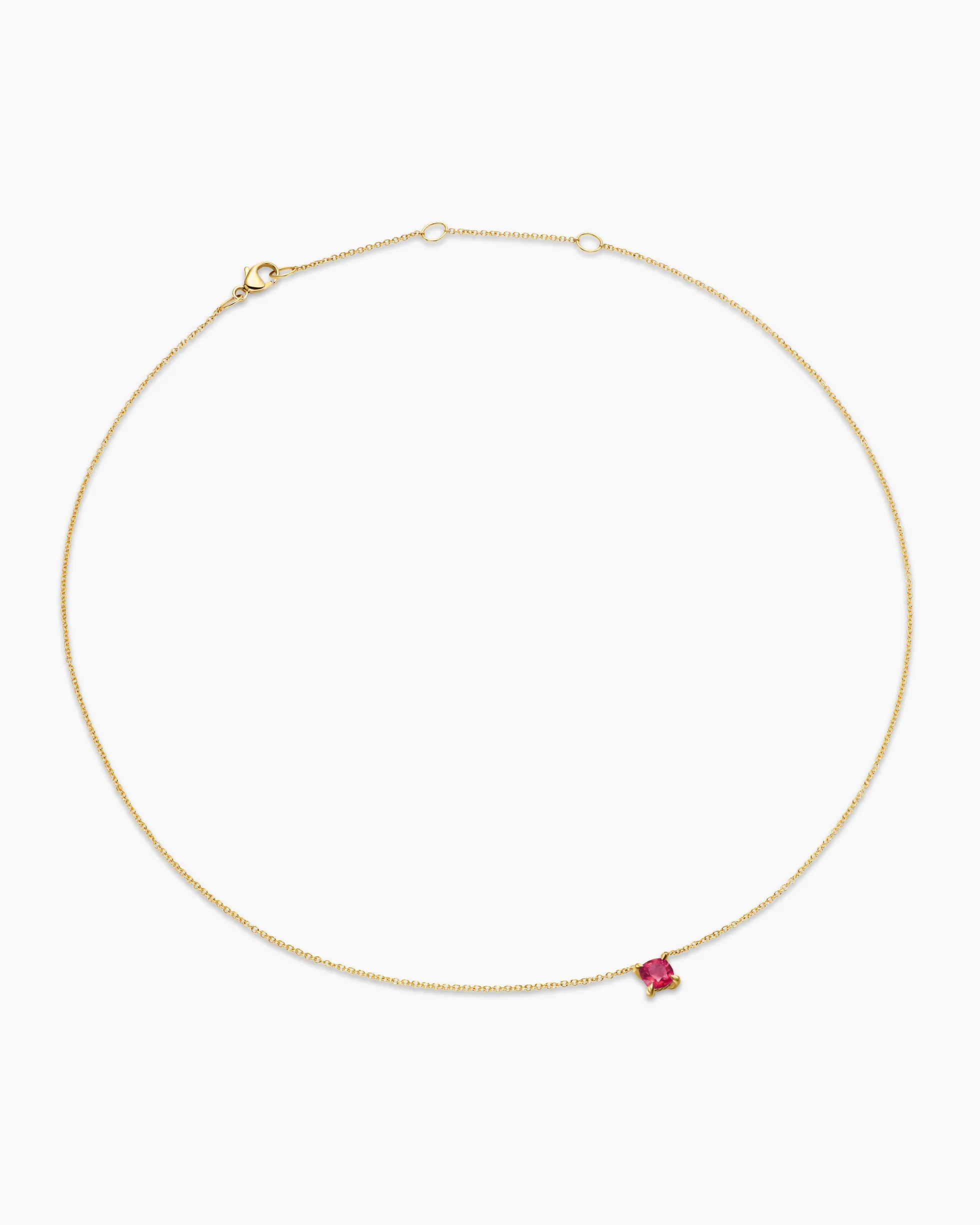 Micro Chatelaine® Pendant Necklace 18K Yellow Gold with Ruby, 4mm