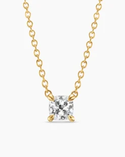 Micro Chatelaine® Pendant Necklace 18K Yellow Gold with Diamond, 4mm