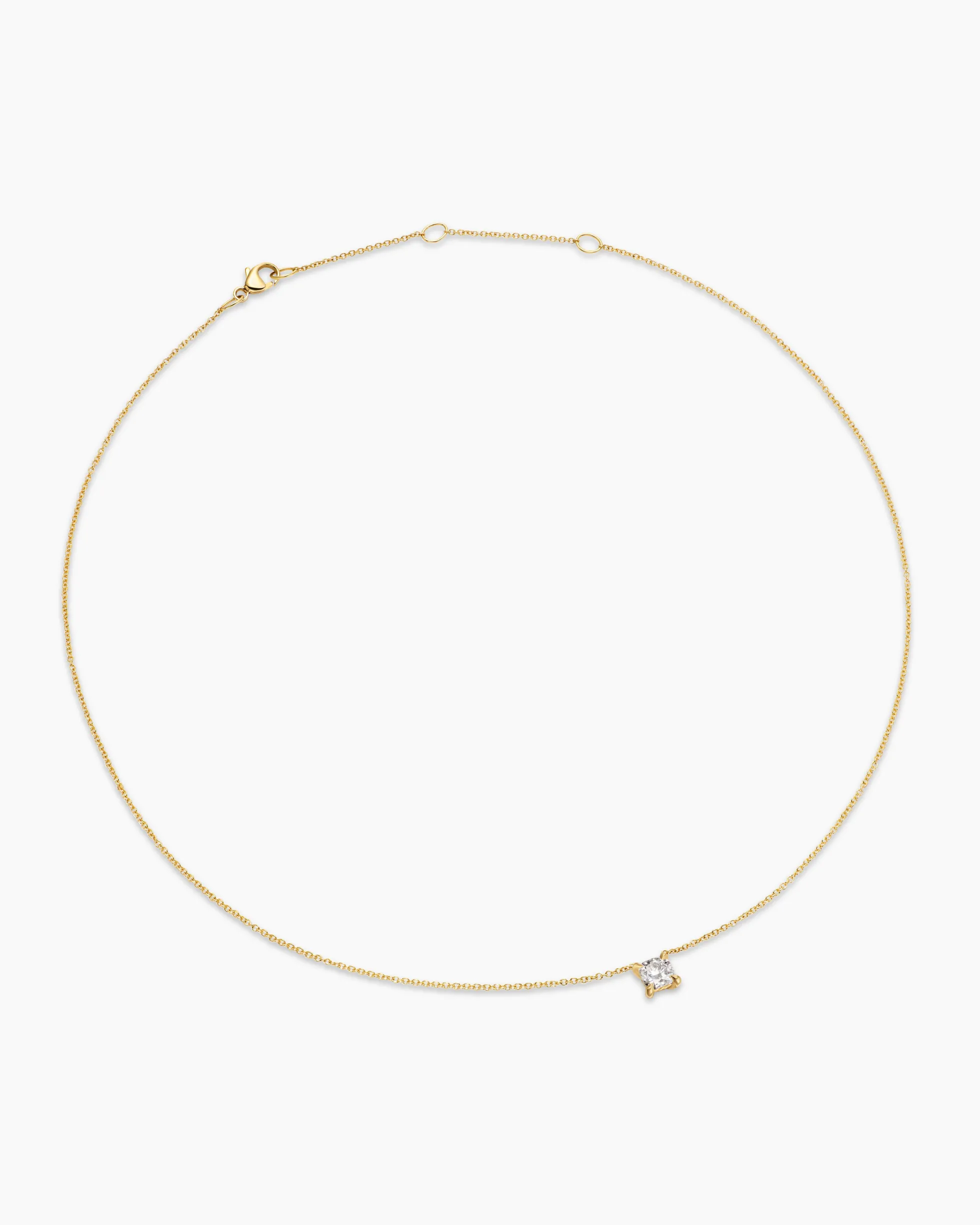 Micro Chatelaine® Pendant Necklace 18K Yellow Gold with Diamond, 4mm