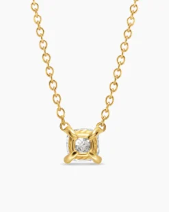 Micro Chatelaine® Pendant Necklace 18K Yellow Gold with Diamond, 4mm