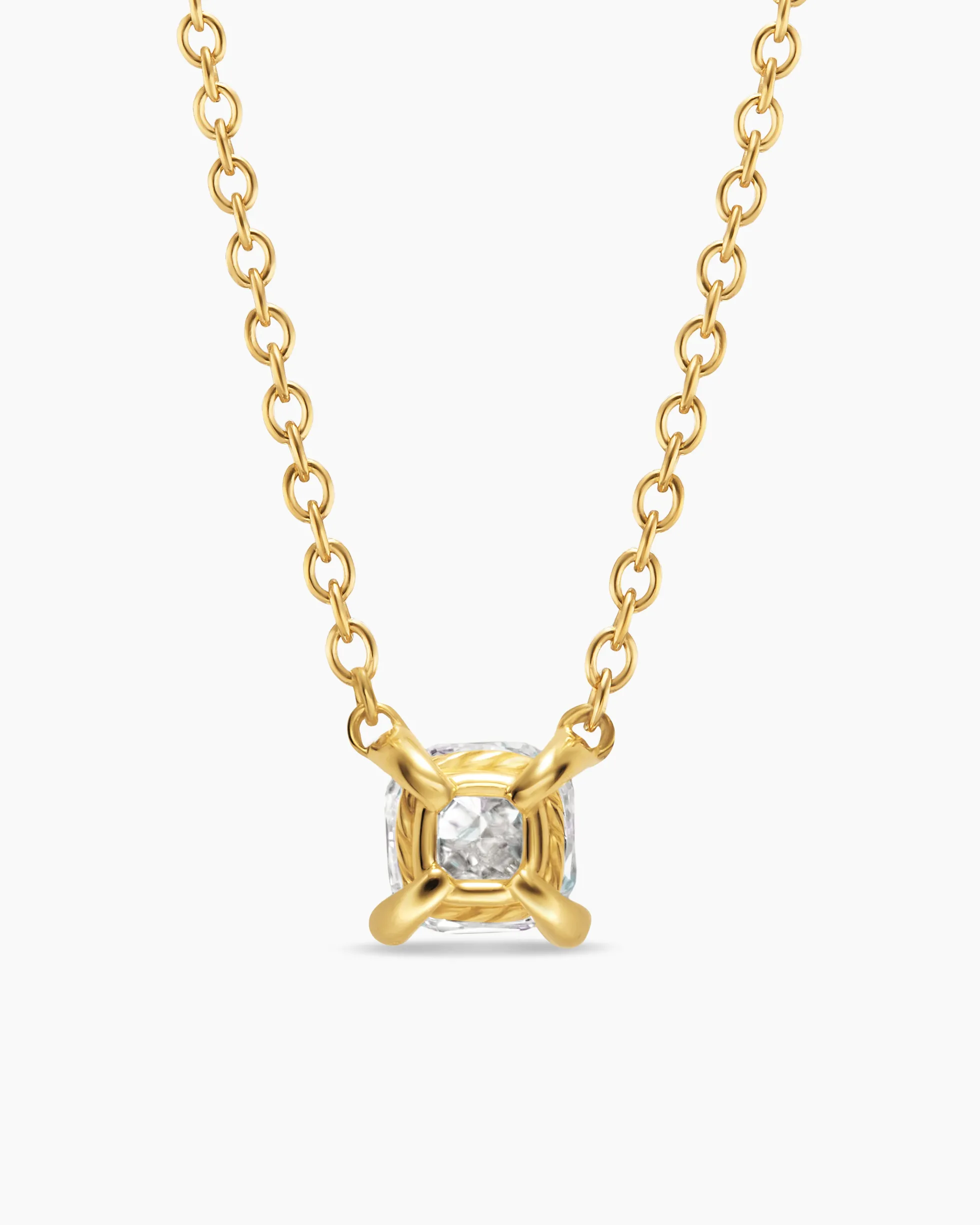 Micro Chatelaine® Pendant Necklace 18K Yellow Gold with Diamond, 4mm