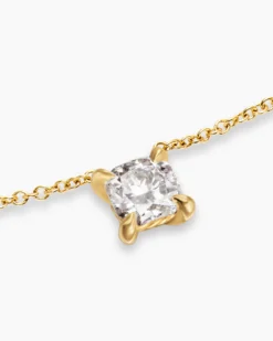 Micro Chatelaine® Pendant Necklace 18K Yellow Gold with Diamond, 4mm