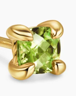 Micro Chatelaine® Stud Earrings 18K Yellow Gold with Peridot, 4.8mm