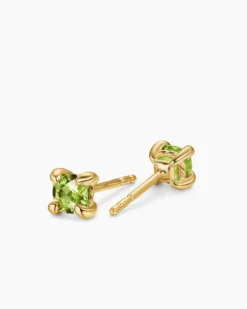 Micro Chatelaine® Stud Earrings 18K Yellow Gold with Peridot, 4.8mm