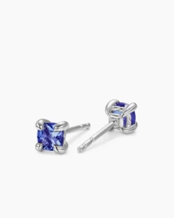 Micro Chatelaine® Stud Earrings 18K White Gold with Tanzanite, 4.8mm